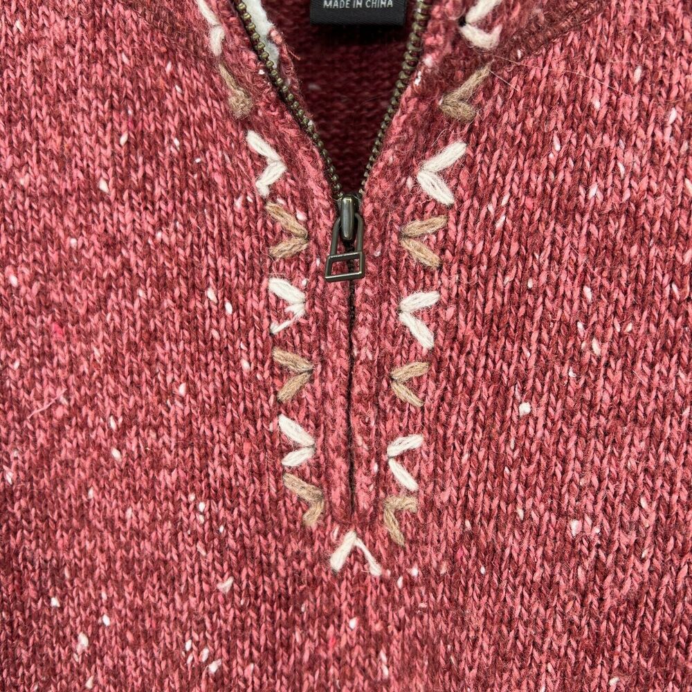 Woolrich Sweater Womens L Wool Mock Neck Hippie Granola Heritage Outdoor Folk - Picture 4 of 11